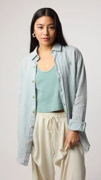 CAMISA DE LINO VERDE