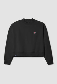 SUDADERA MUJER HEART NEGRA