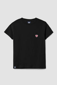 CAMISETA MUJER HEART NEGRA