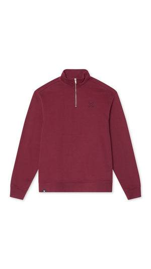 SUDADERA HALF ZIP REEF BURGUNDY