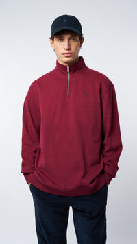 SUDADERA HALF ZIP REEF BURGUNDY