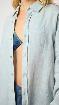 CAMISA DE LINO VERDE