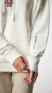 SUDADERA CON CAPUCHA FOAM BLANCO ROTO