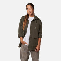 KHAKI CANVAS OVERSHIRT