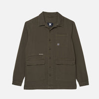 KHAKI CANVAS OVERSHIRT