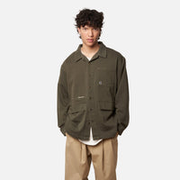 KHAKI CANVAS OVERSHIRT