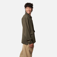 KHAKI CANVAS OVERSHIRT