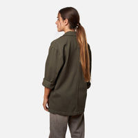 KHAKI CANVAS OVERSHIRT