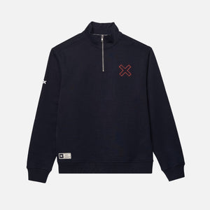 NAVY REEF HALF ZIP CREW