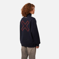 NAVY REEF HALF ZIP CREW