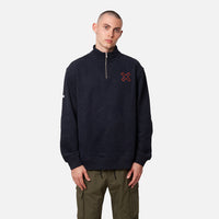 NAVY REEF HALF ZIP CREW