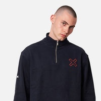 NAVY REEF HALF ZIP CREW