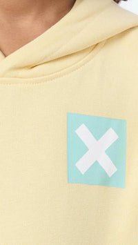 SUDADERA CON CAPUCHA KIDS NATURE LIGHT YELLOW