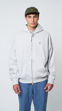 FULL ZIP HOODIE BANANA LIGHT GREY MELANGE