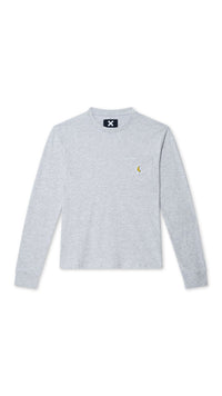 CAMISETA LS BANANA POCKET LIGHT GREY MELANGE