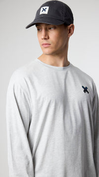 CAMISETA MANGA LARGA KARMA LIGHT GREY MELANGE