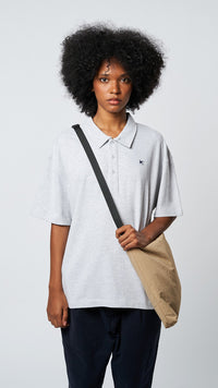 POLO PATCH LIGHT GREY MELANGE