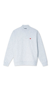 SUDADERA MUJER HEART LIGHT GREY MELANGE