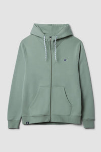 SUDADERA CON CAPUCHA FULL ZIP PATCH MENTA