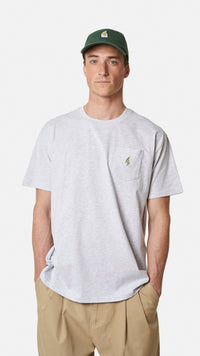 PLAYERA POCKET BANANA LIGHT GREY MELANGE