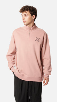 PEACH REEF HALF ZIP CREW