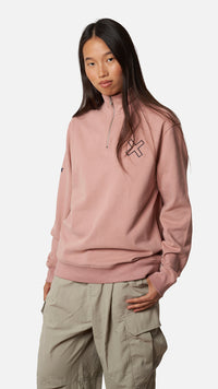 PEACH REEF HALF ZIP CREW