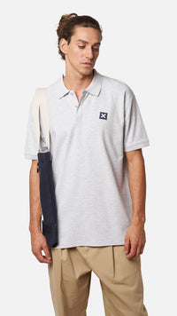 LIGHT GREY MELANGE NATURE POLO