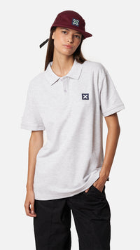 LIGHT GREY MELANGE NATURE POLO