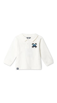 POLO LS KIDS CLASSIC BLANCO ROTO