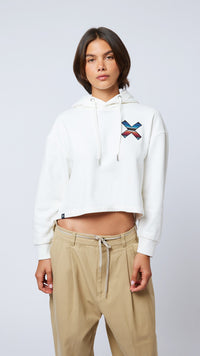 HOODIE MUJER CLASSIC BLANCO ROTO