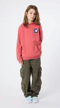 SUDADERA CON CAPUCHA KIDS NATURE ROJA