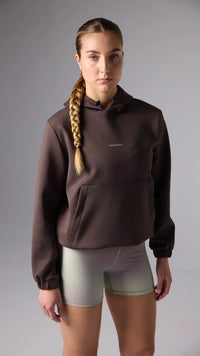 SUDADERA CON CAPUCHA NON-GRAVITY SOLID BROWN