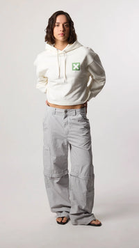 SUDADERA CON CAPUCHA MUJER NATURE BLANCO ROTO