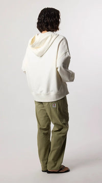 SUDADERA CON CAPUCHA FULL ZIP RANDOM BLANCO ROTO
