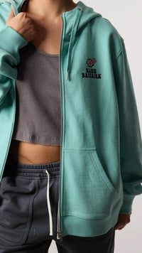 SUDADERA CON CAPUCHA FULL ZIP HARDY ACQUA