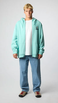 SUDADERA CON CAPUCHA FULL ZIP HARDY ACQUA