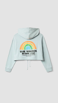 SUDADERA CON CAPUCHA MUJER RAINBOW ICE BLUE