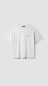 CAMISETA HEART POCKET LIGHT GREY MELANGE