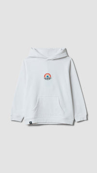 SUDADERA CON CAPUCHA KIDS RAINBOW BLANCA