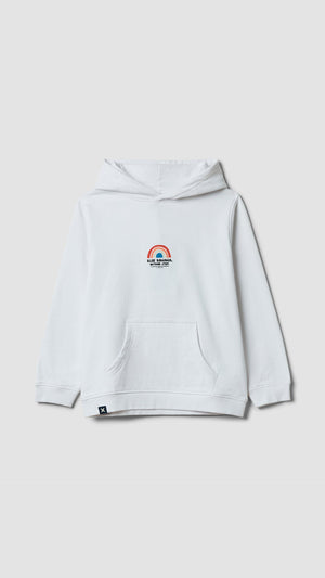SUDADERA CON CAPUCHA KIDS RAINBOW BLANCA