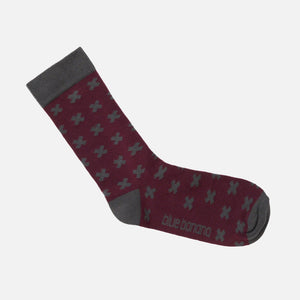 BURGUNDY TROPIC SOCKS