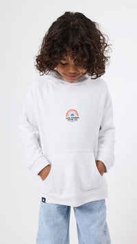 SUDADERA CON CAPUCHA KIDS RAINBOW BLANCA