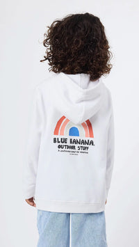 SUDADERA CON CAPUCHA KIDS RAINBOW BLANCA