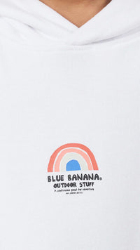 SUDADERA CON CAPUCHA KIDS RAINBOW BLANCA