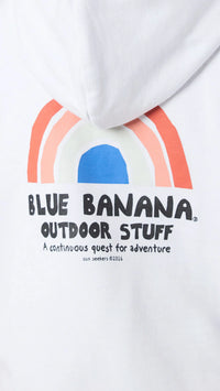 SUDADERA CON CAPUCHA KIDS RAINBOW BLANCA