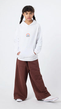 SUDADERA CON CAPUCHA KIDS RAINBOW BLANCA