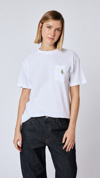 PLAYERA POCKET BANANA BLANCA