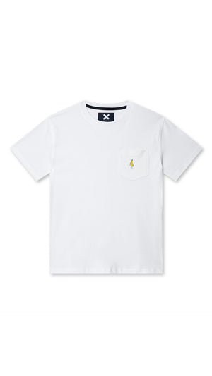 PLAYERA POCKET BANANA BLANCA